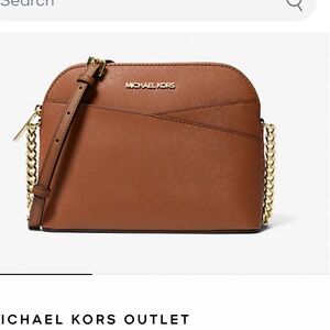 Michael Kors Tan Crossbody Bag with Gold Chain